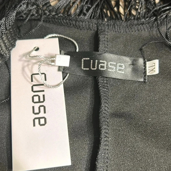 Vtg ,NWT,black tiered,fringes flapper dress,XL Gatsby vibe,dark romantic,goth - Picture 11 of 14